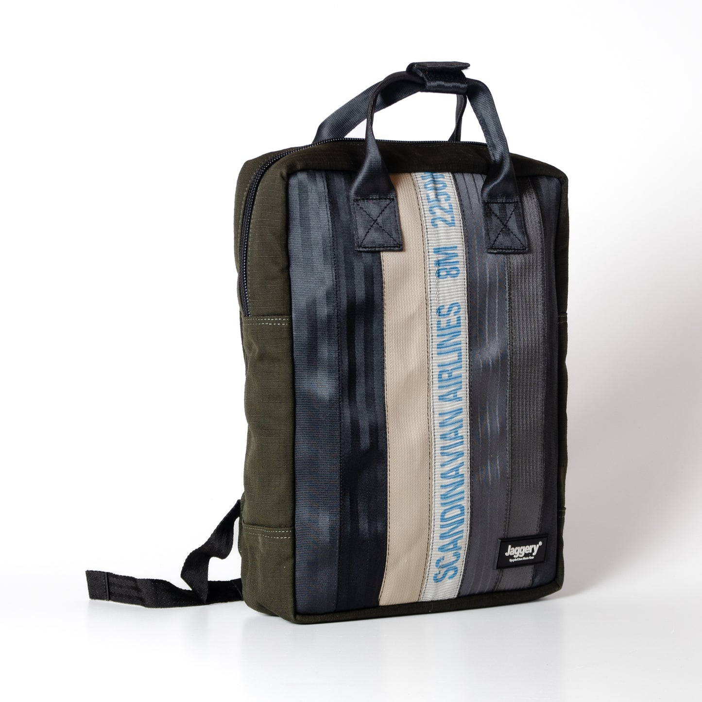Arrive Backpack In White/Blu Cargo & Other Belts With Og Canvas