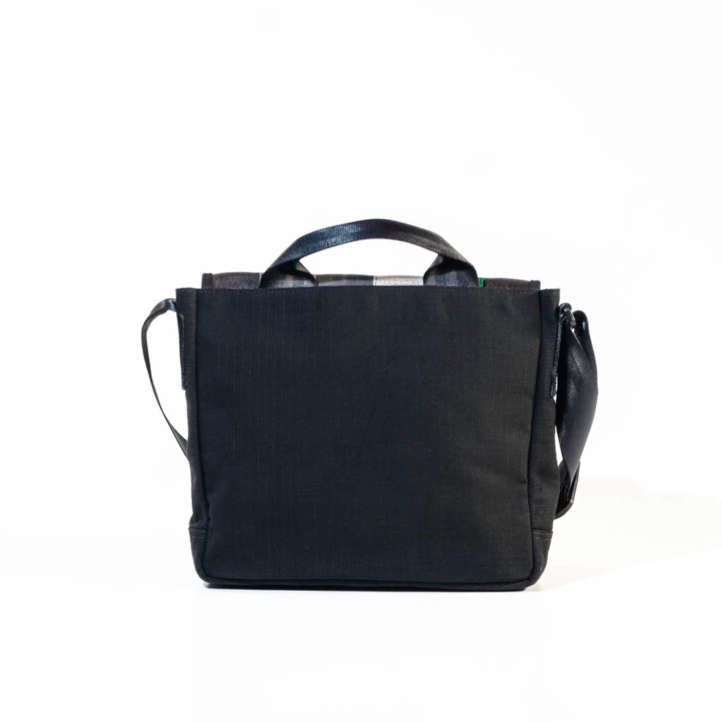 Cafe Sacthel In Green Cargo With Black Canvas