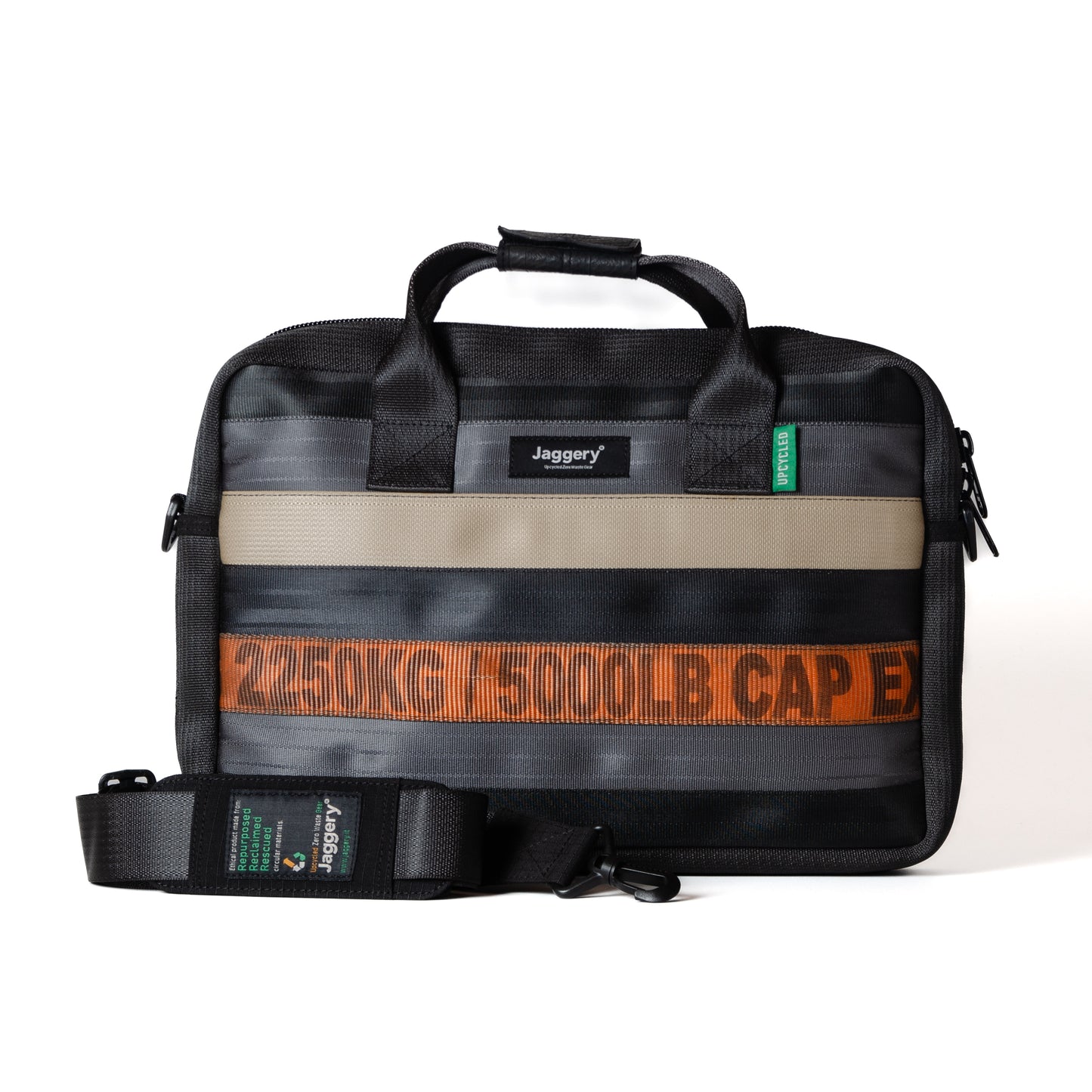 Cofounder's Bag In Orange Cargo Belts And Car Seat Belts