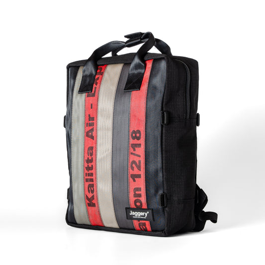 Arrive Backpack In Red/Black Cargo & Other Belts With Black Canvas