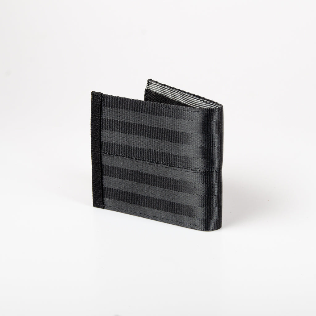 Card Wallet In All Black Seat Belts