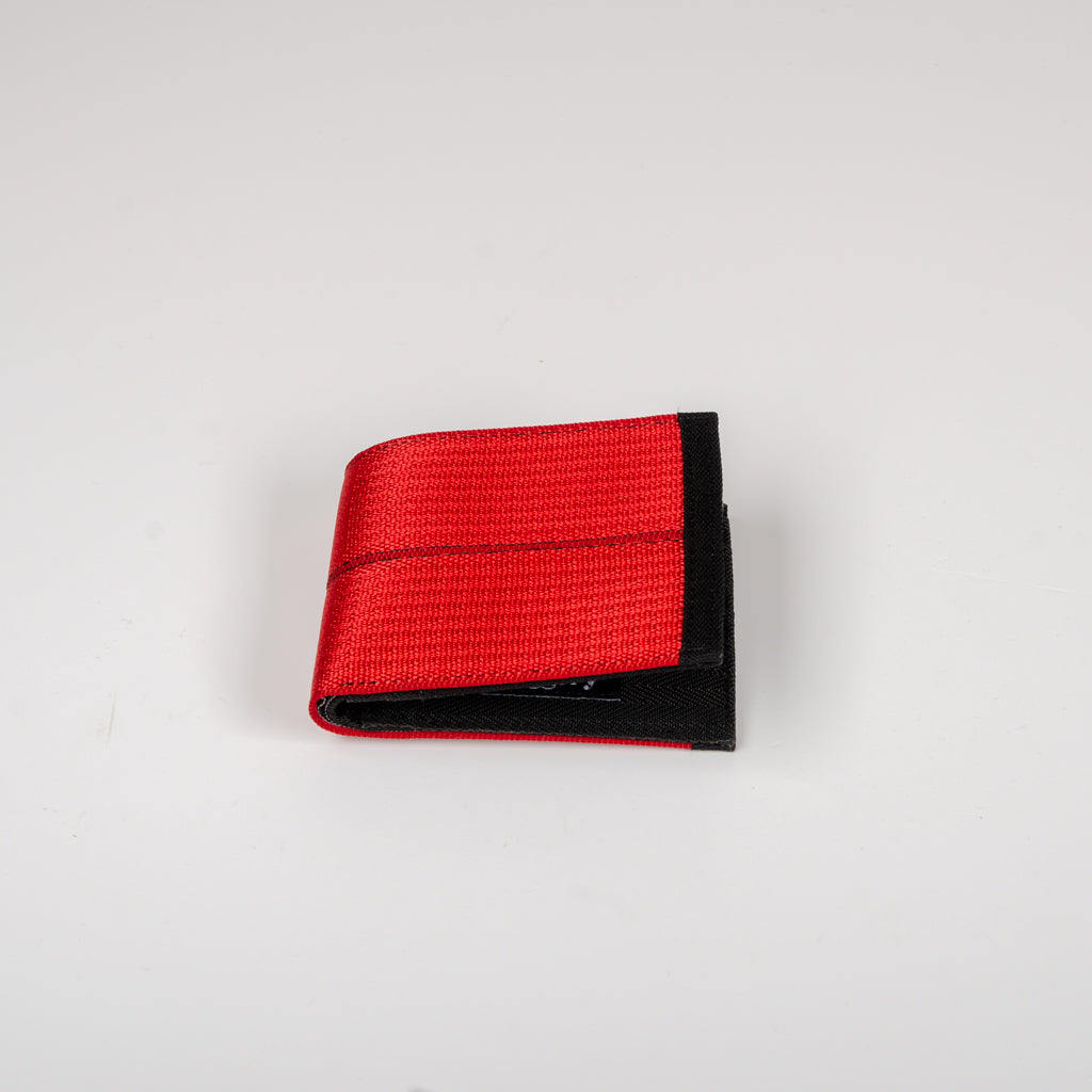 Card Wallet In All Red Seat Belts