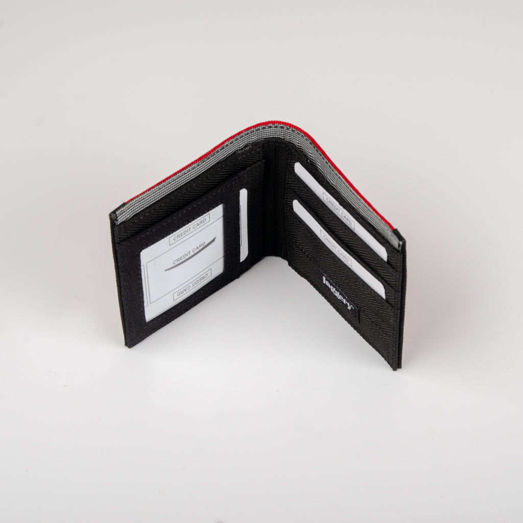 Card Wallet In All Red Seat Belts