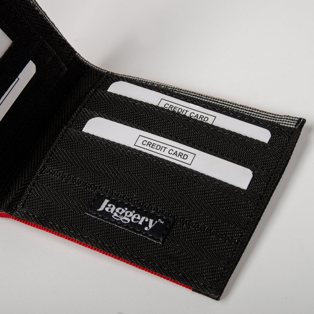 Card Wallet In All Red Seat Belts