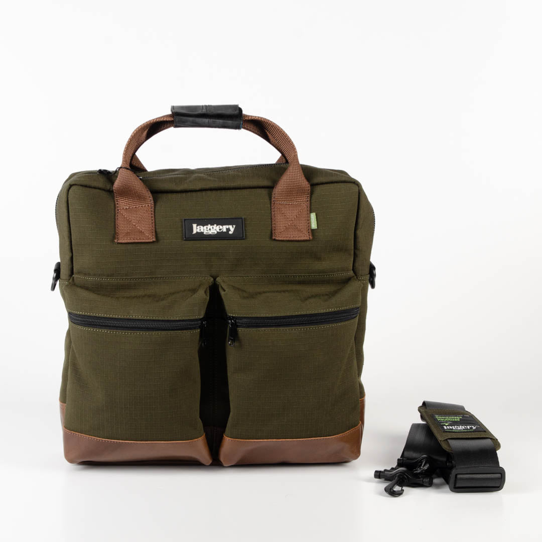 Pilot’S Everyday In Olive Og Canvas & Salvaged Leather
