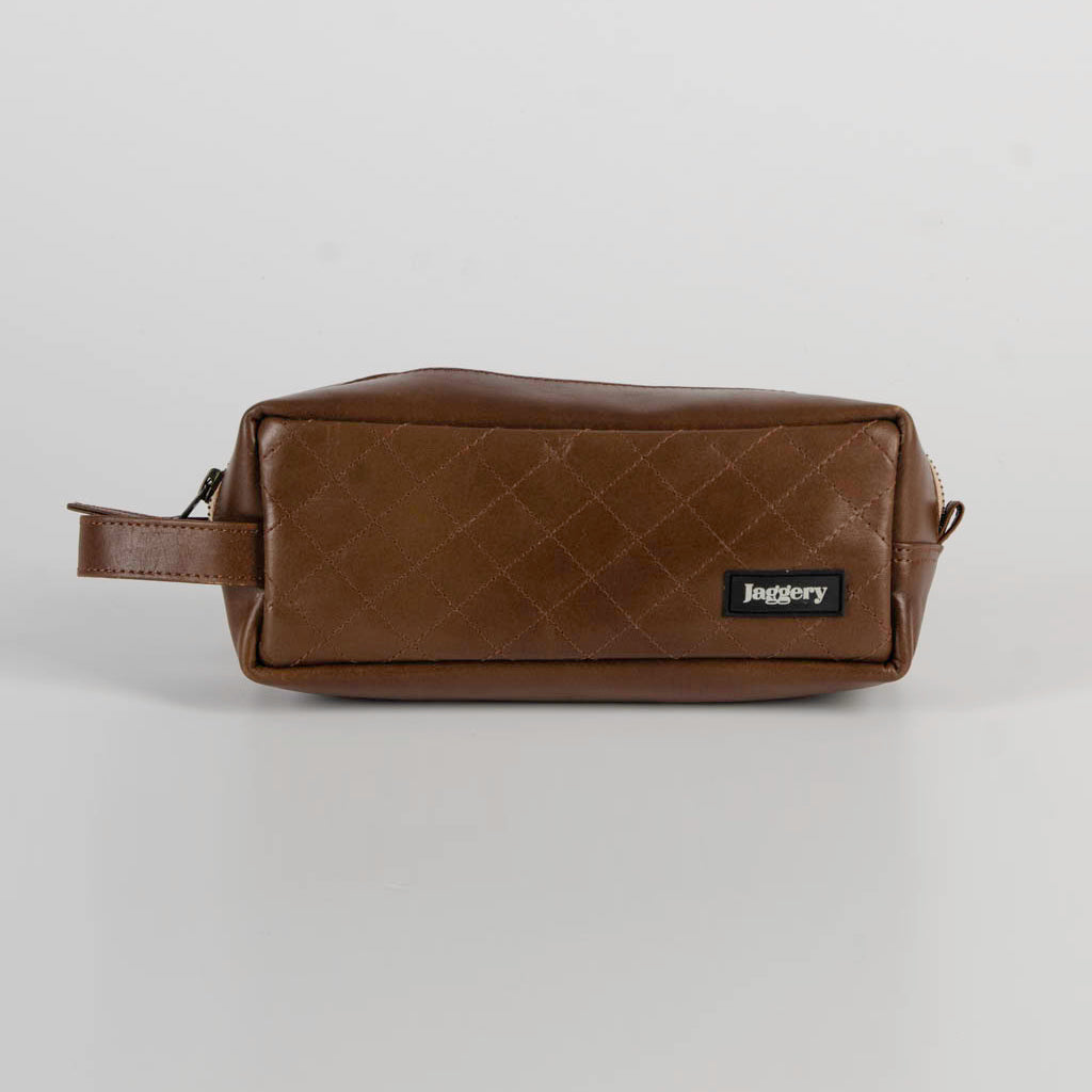 Dopp Kit In Salvaged Leather