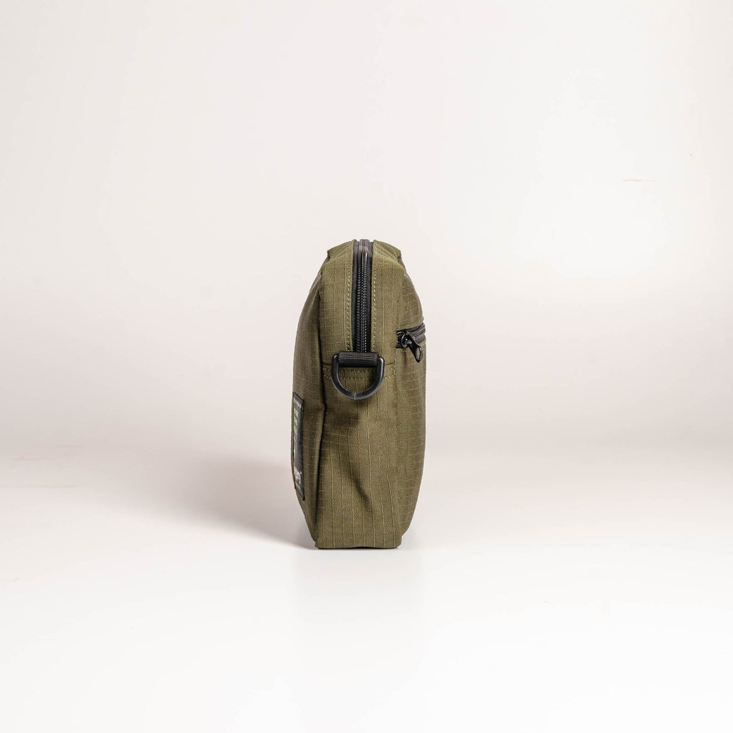 Tactical Sling Bag In Og Canvas & Orange Cargo Belts (Horizontal)