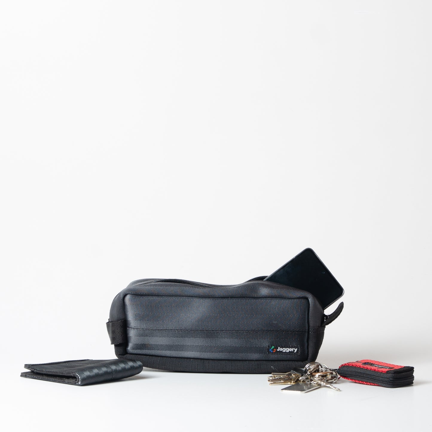 Dopp Kit In In Seat Belts & Black Canvas