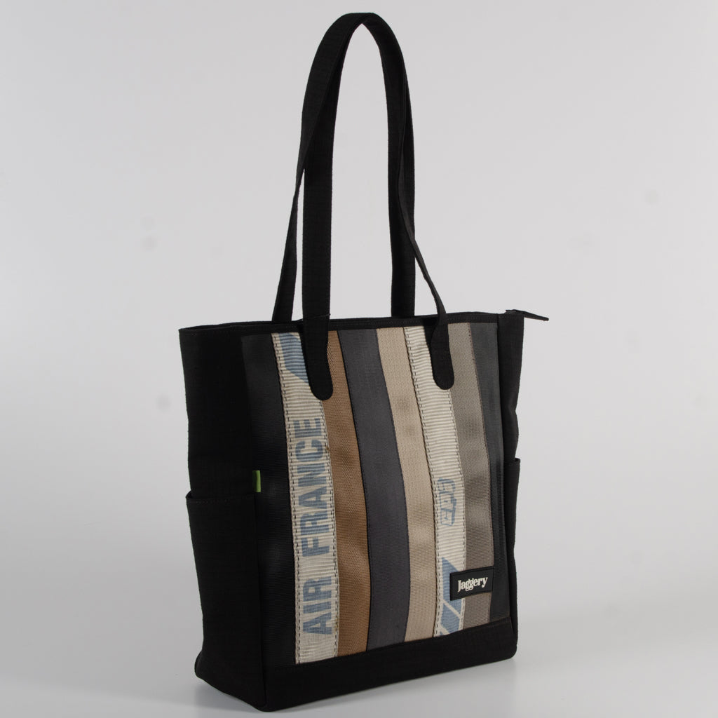 MARLINI TOTE IN AIR FRANCE CARGO AND OTHERS & BLACK CANVAS