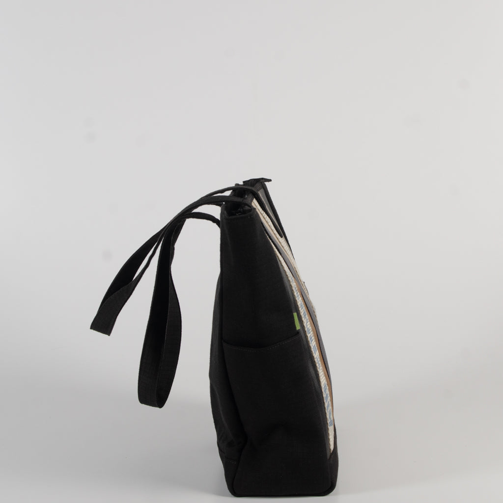 MARLINI TOTE IN AIR FRANCE CARGO AND OTHERS & BLACK CANVAS
