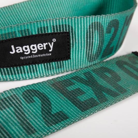 Upcycled Belt In Green Cx Straps With Black Cobra Buckle 2"