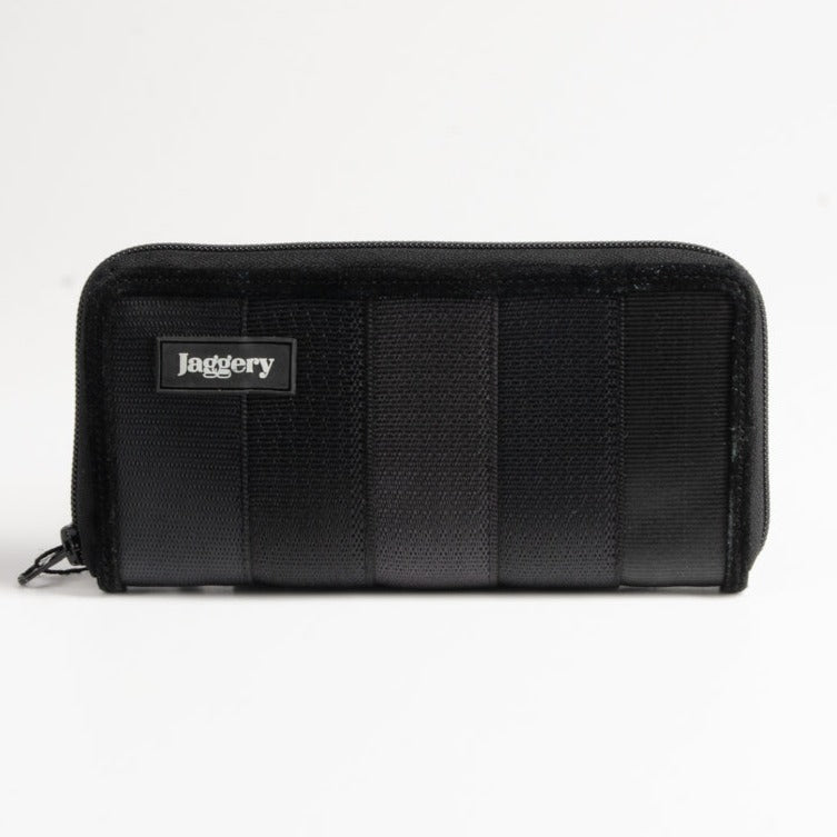 Zippi Women’S Wallet In All Black Seat Belts