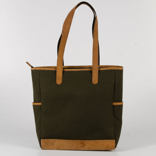 Marlini Tote In Og Canvas & Salvaged Leather