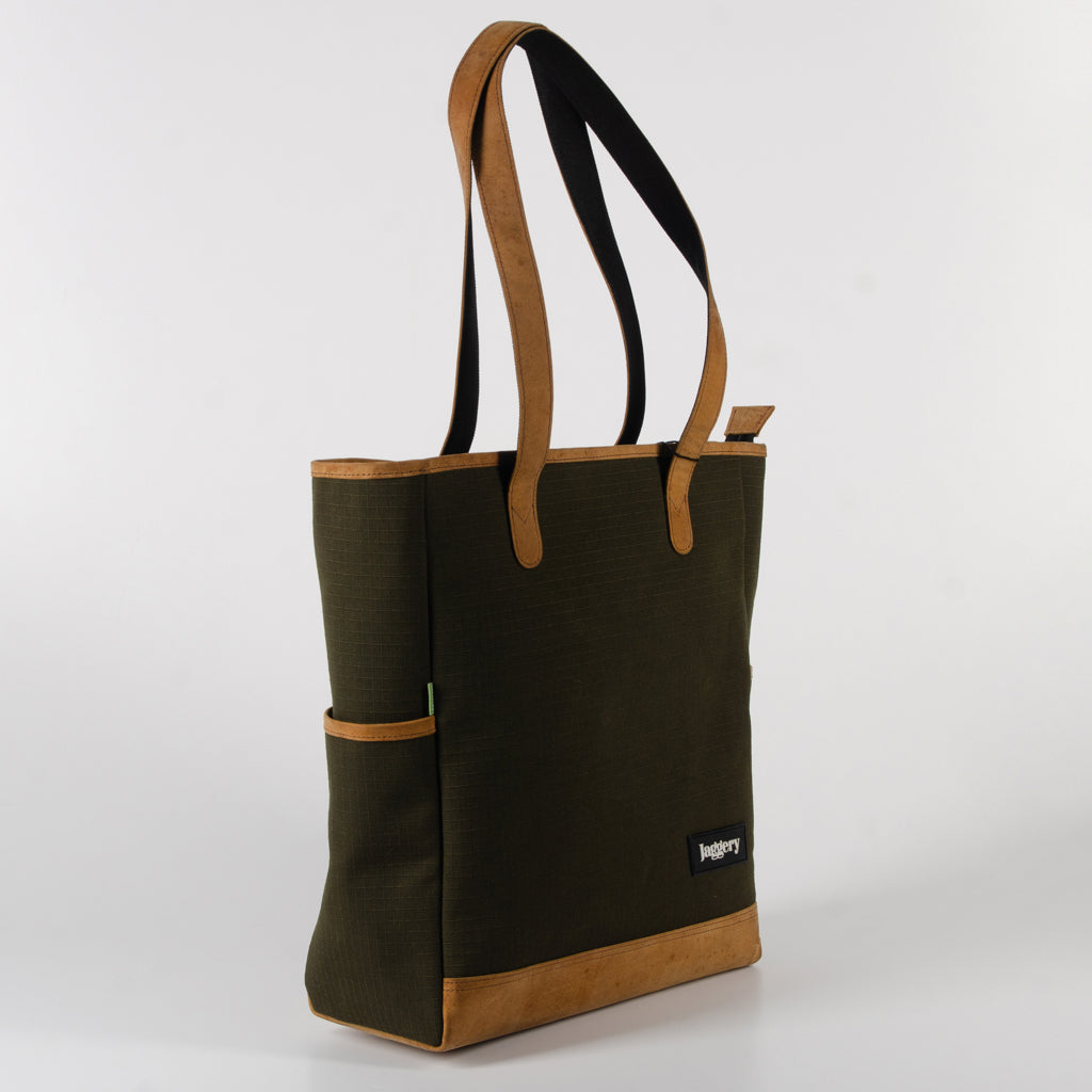Marlini Tote In Og Canvas & Salvaged Leather