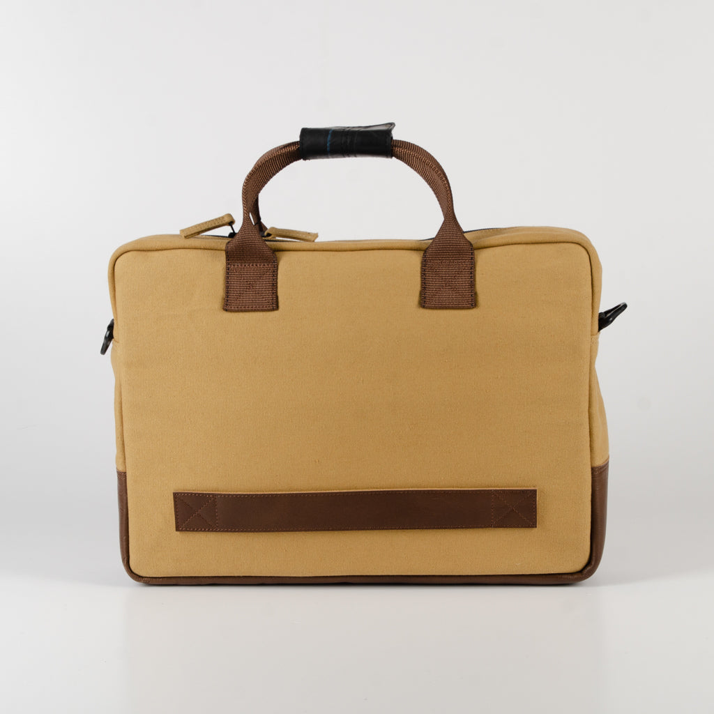 Hustler's Everyday Bag in Khaki & Salvaged Leather