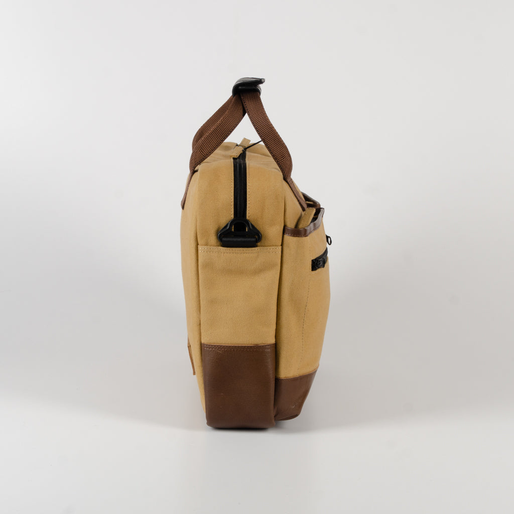 Hustler's Everyday Bag in Khaki & Salvaged Leather
