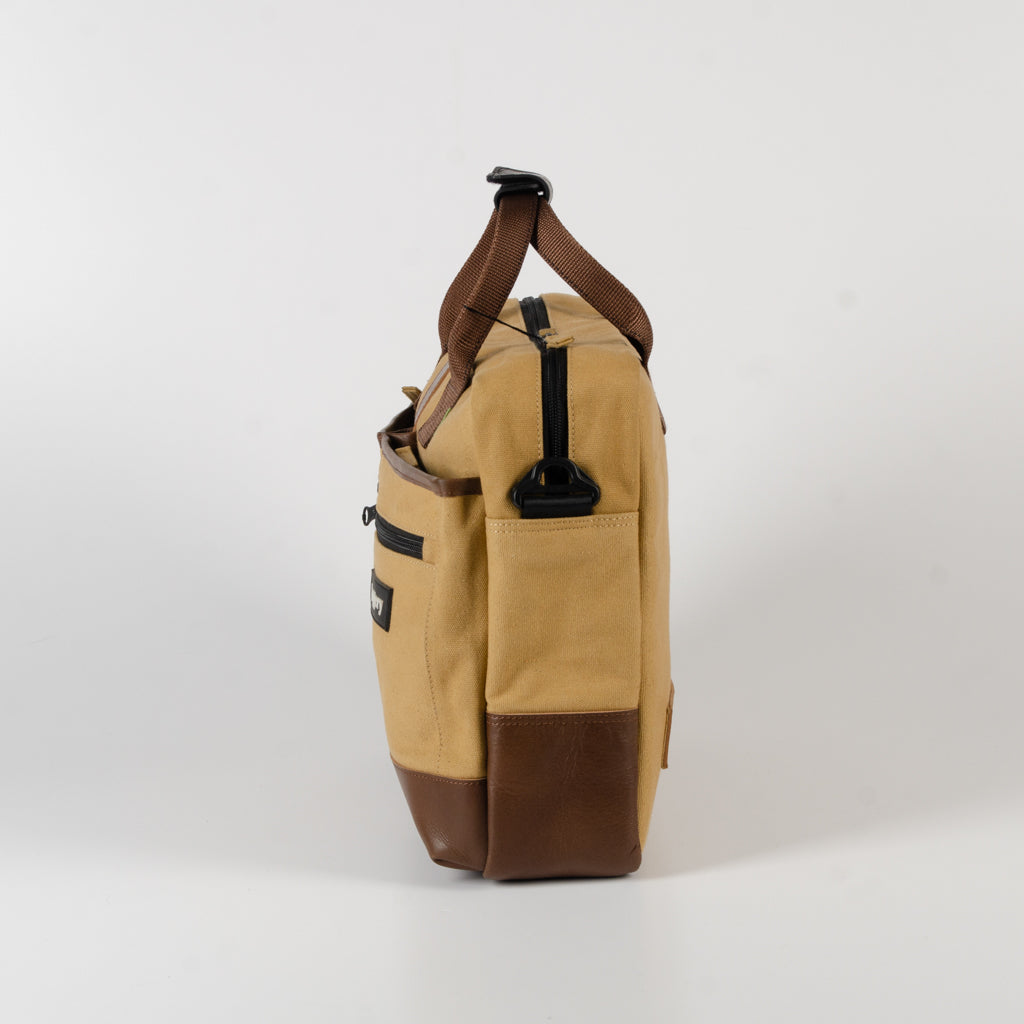 Hustler's Everyday Bag in Khaki & Salvaged Leather