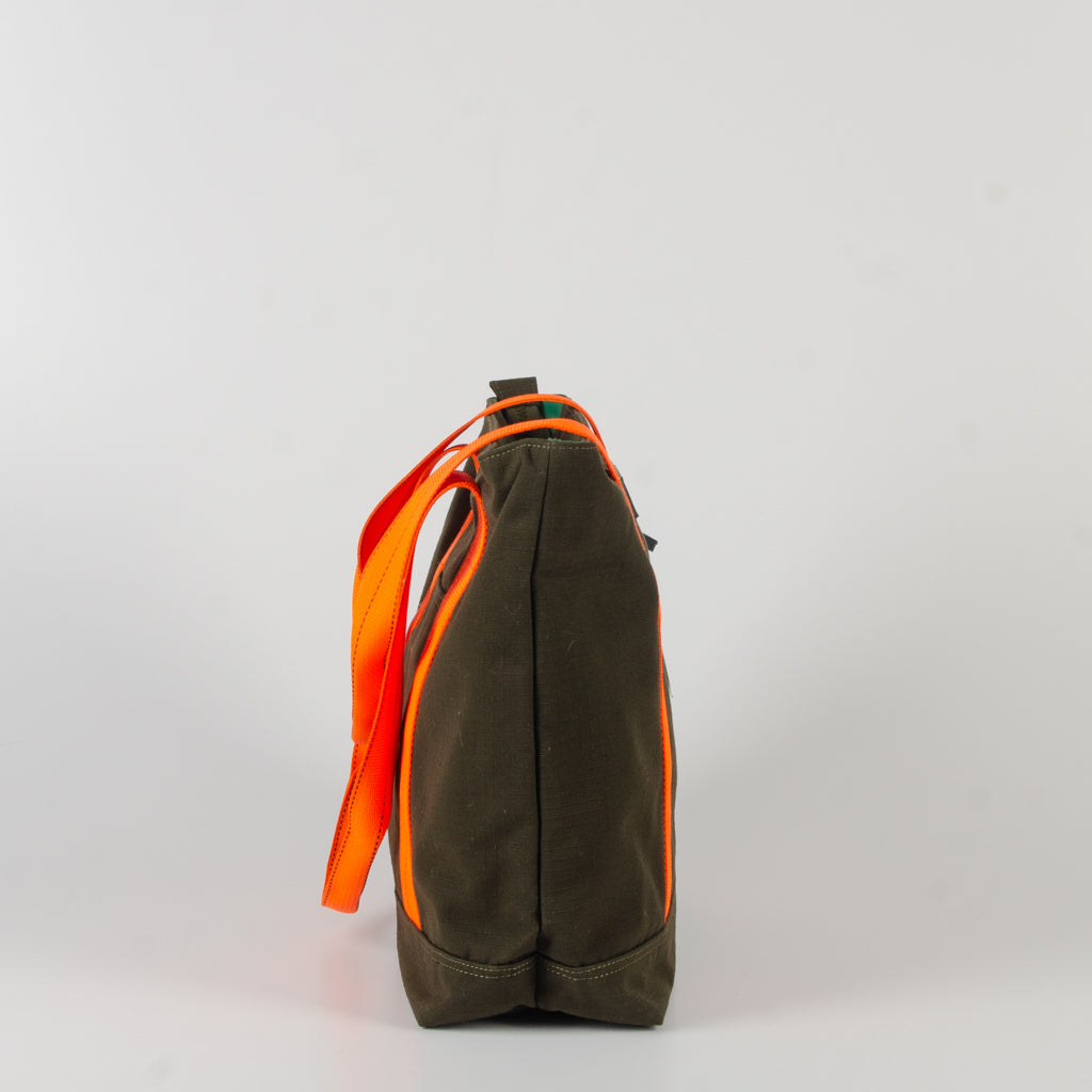 Tactical Tote In Og Green Canvas & Orange Belts