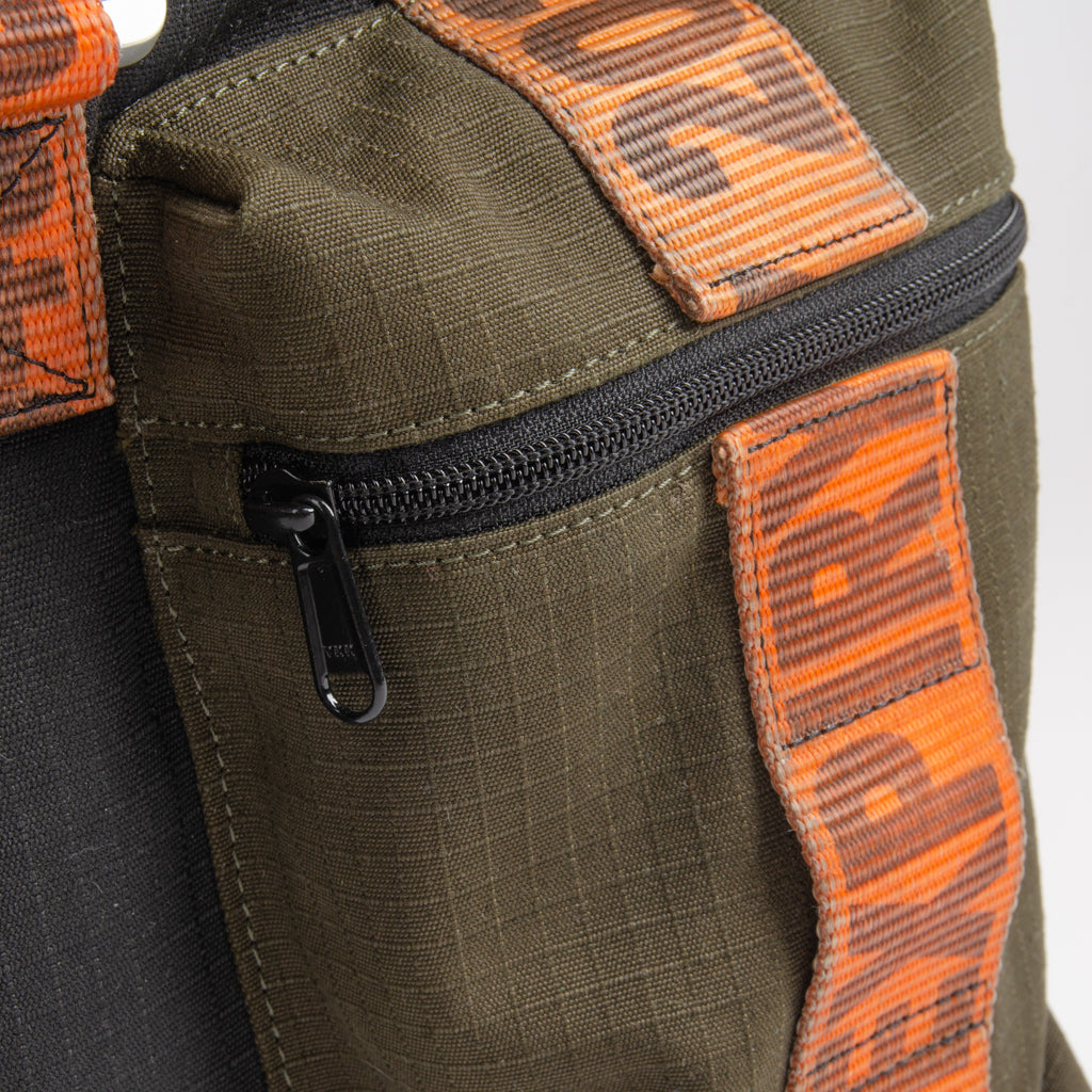 Back To School Backpack In Army Canvas & Cargo Belts With Cobra Buckle