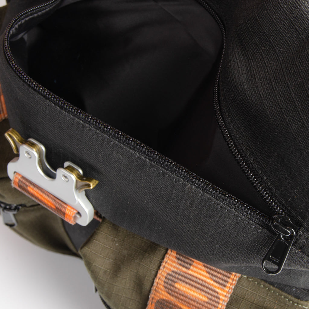 Back To School Backpack In Army Canvas & Cargo Belts With Cobra Buckle