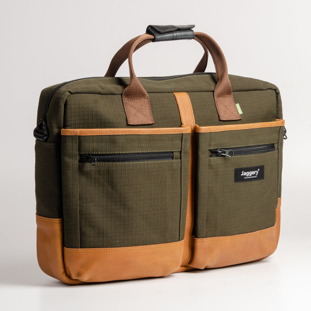 Hustler's Everyday Bag In Olive Green & Nubuck