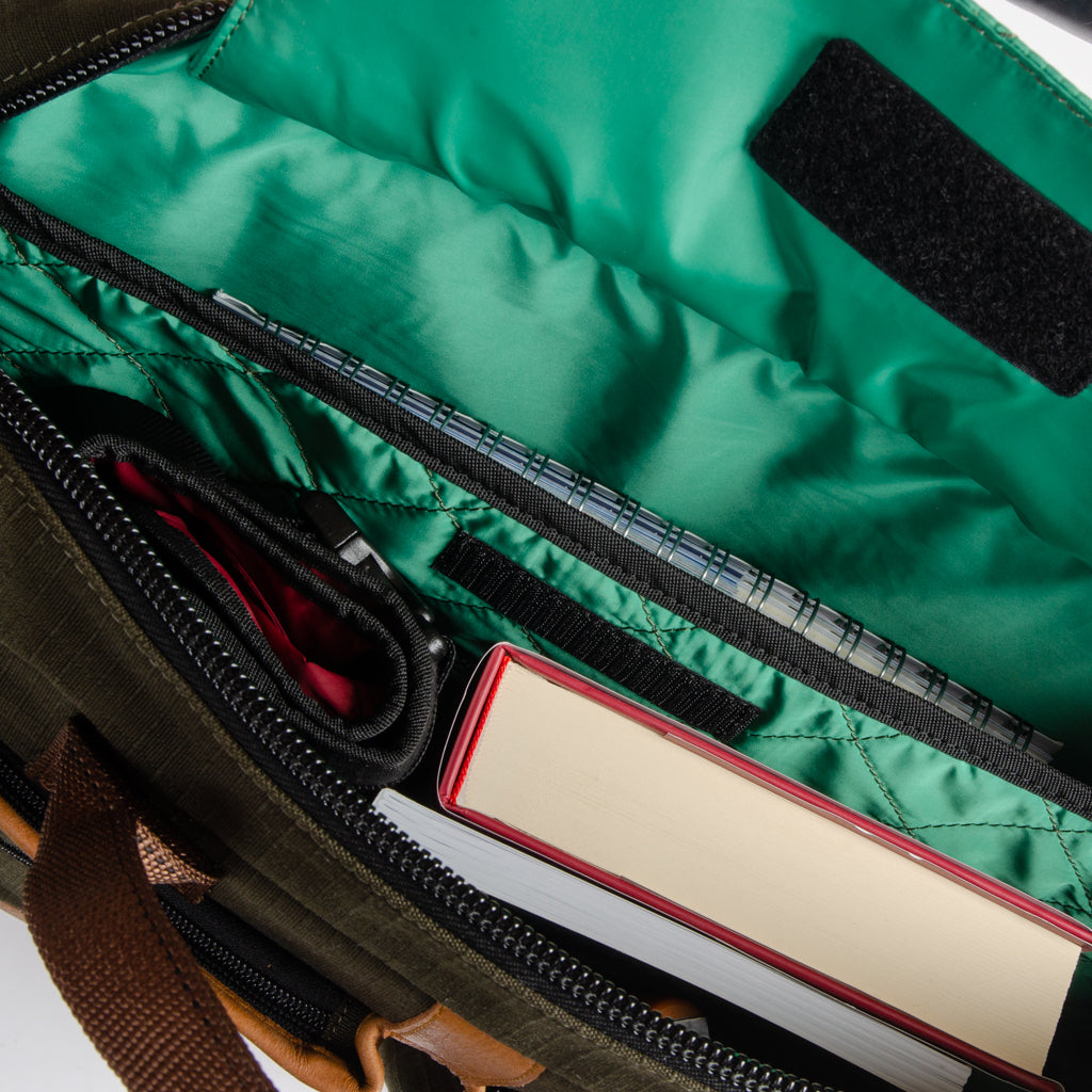 Hustler's Everyday Bag In Olive Green & Nubuck