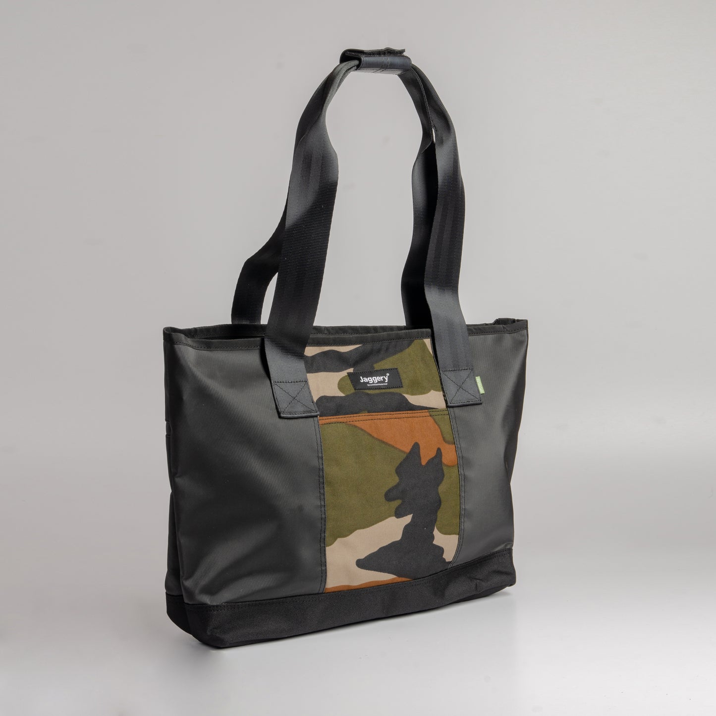 Festival Tote Bag In Black & Vintage Camo