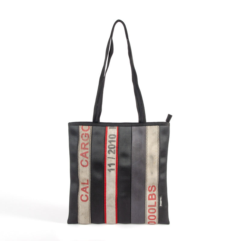 Dopika Jhola In White With Red Accents & Black Seat Belts