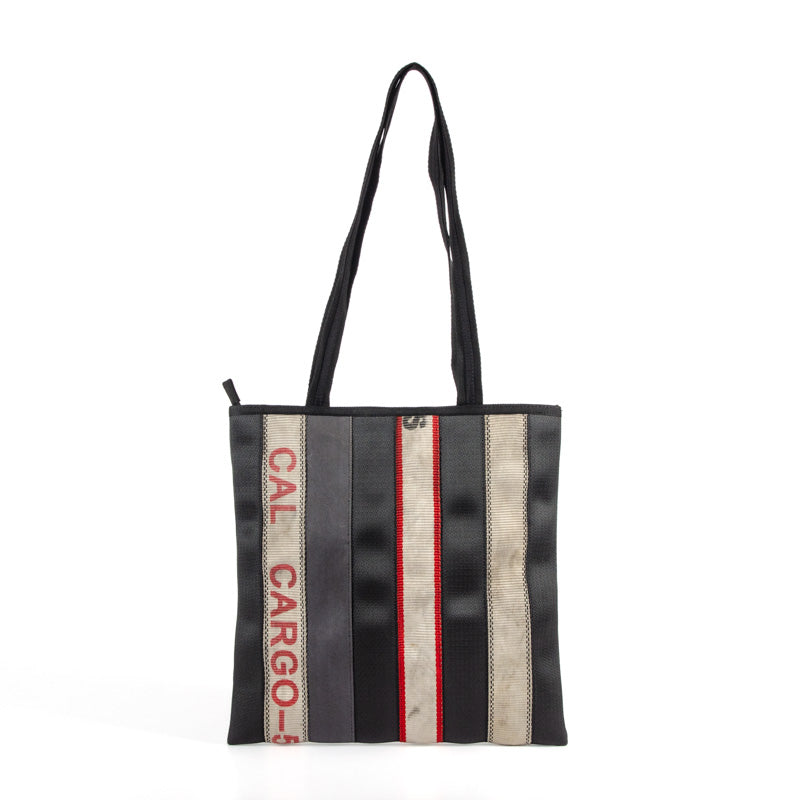 Dopika Jhola In White With Red Accents & Black Seat Belts