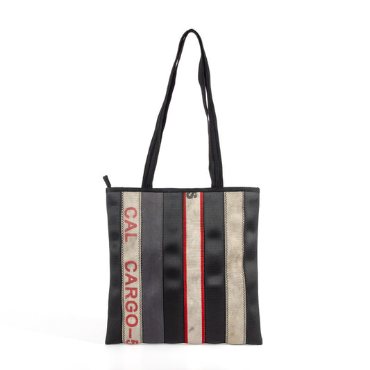Dopika Jhola In White With Red Accents & Black Seat Belts