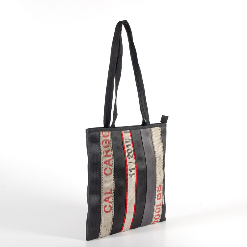 Dopika Jhola In White With Red Accents & Black Seat Belts