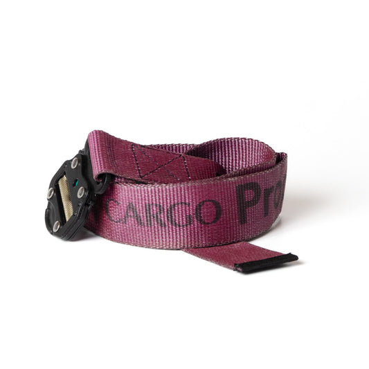Upcycled Belt In Violet Qatar Straps With Black Cobra Buckle 2"
