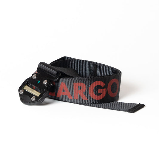 Upcycled Black China Cargo Straps With Black Cobra Buckle 2"