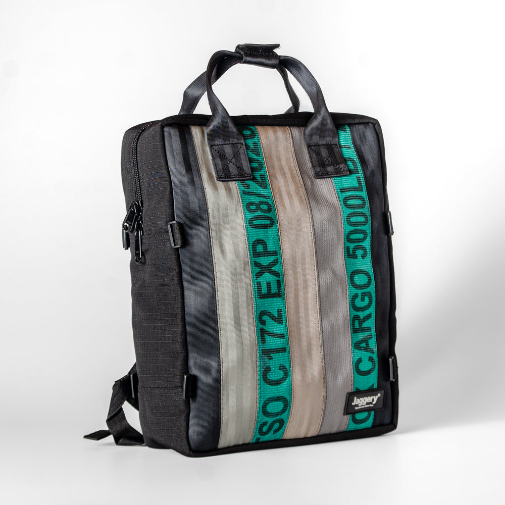 Arrive Backpack In Green/Black Cargo & Other Belts With Black Canvas