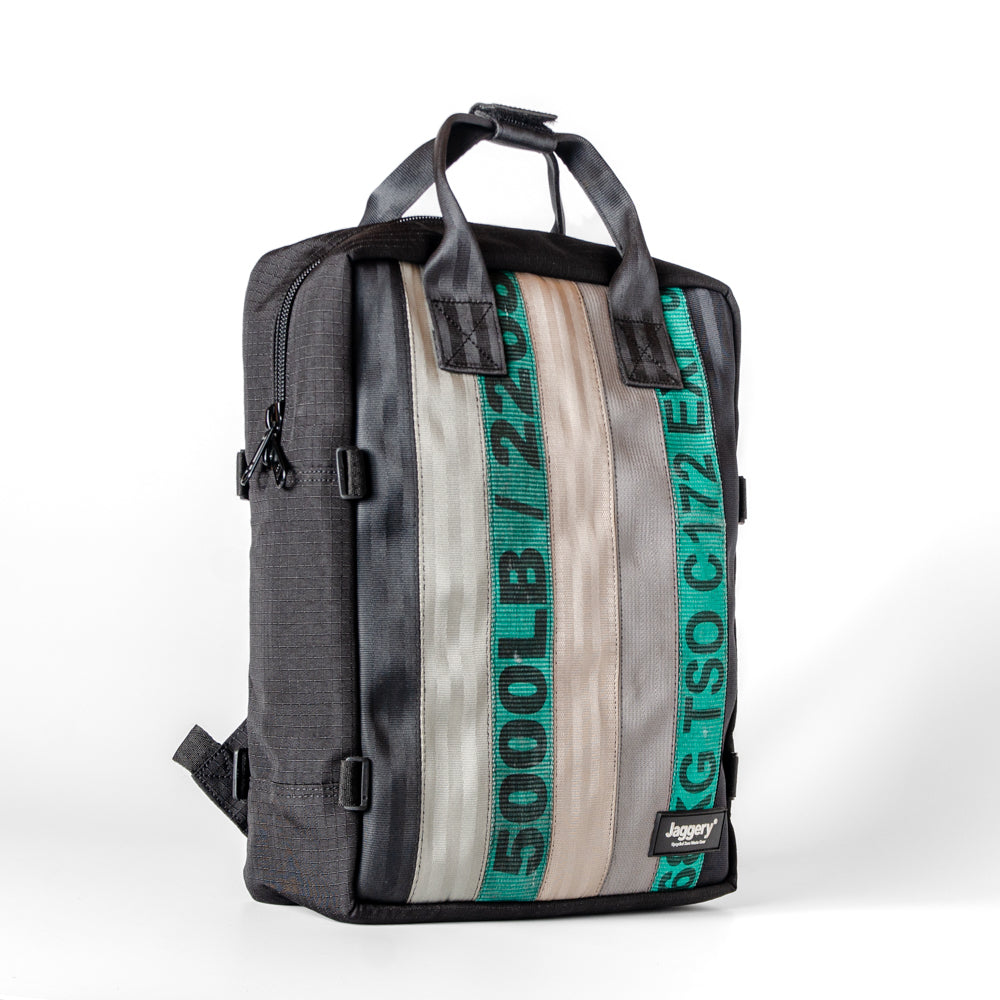 Arrive Backpack In Green/Black Cargo & Other Belts With Black Canvas