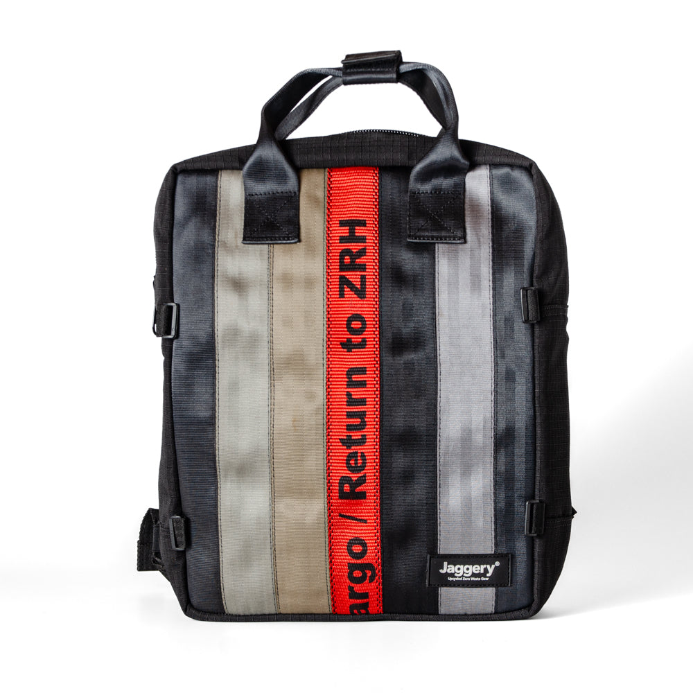 Arrive Backpack In Red/Black Cargo & Other Belts With Black Canvas