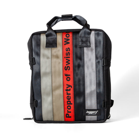 Arrive Backpack In Red/Black Cargo & Other Belts With Black Canvas