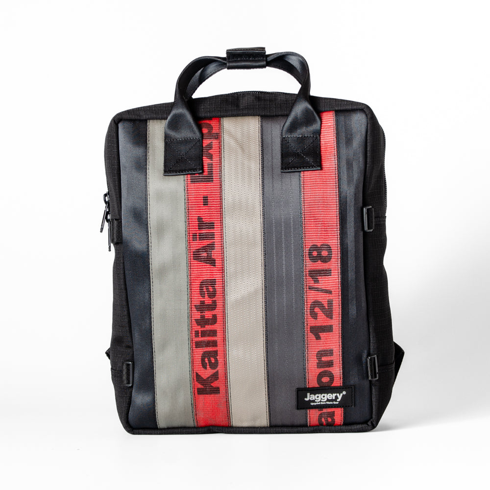Arrive Backpack In Red/Black Cargo & Other Belts With Black Canvas