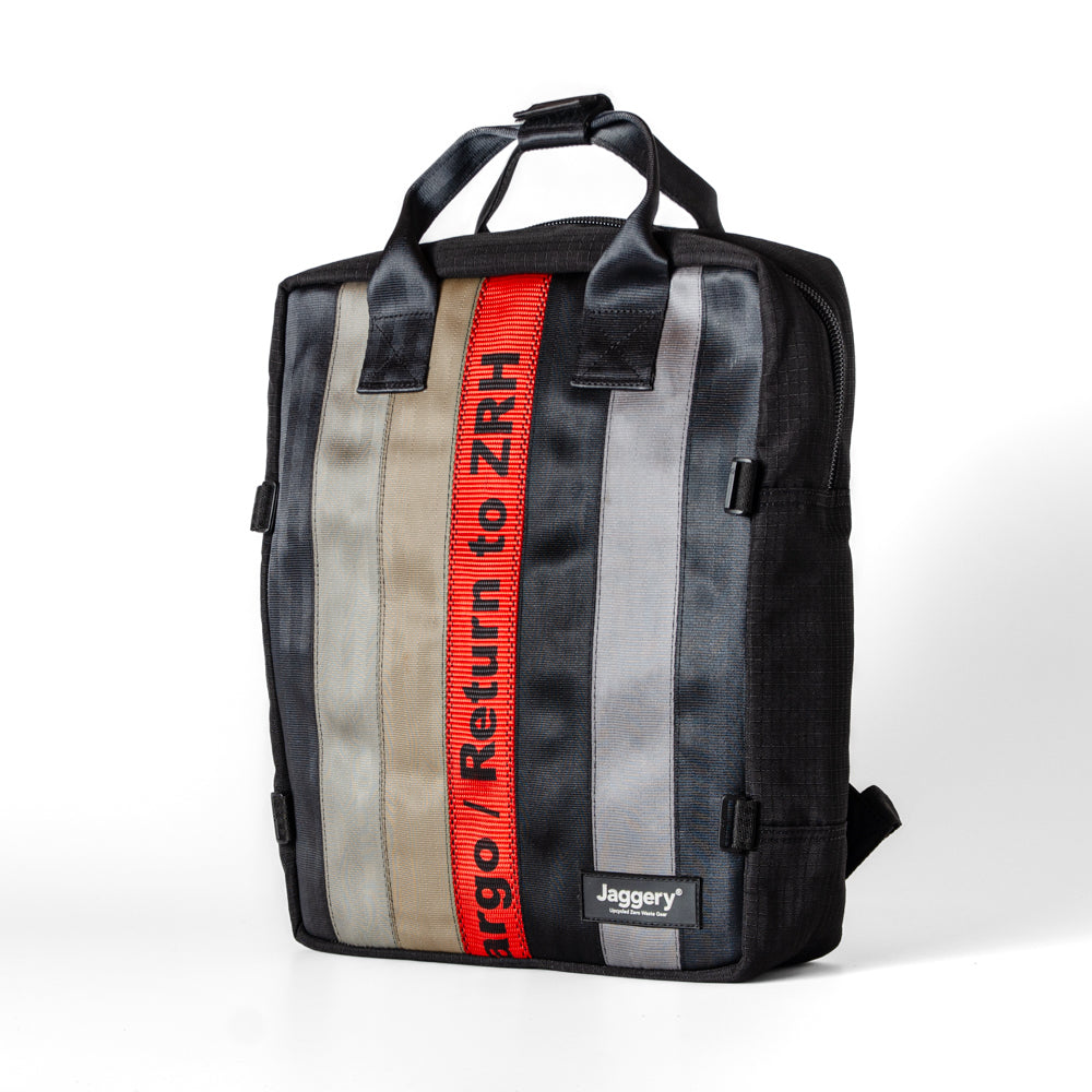Arrive Backpack In Red/Black Cargo & Other Belts With Black Canvas