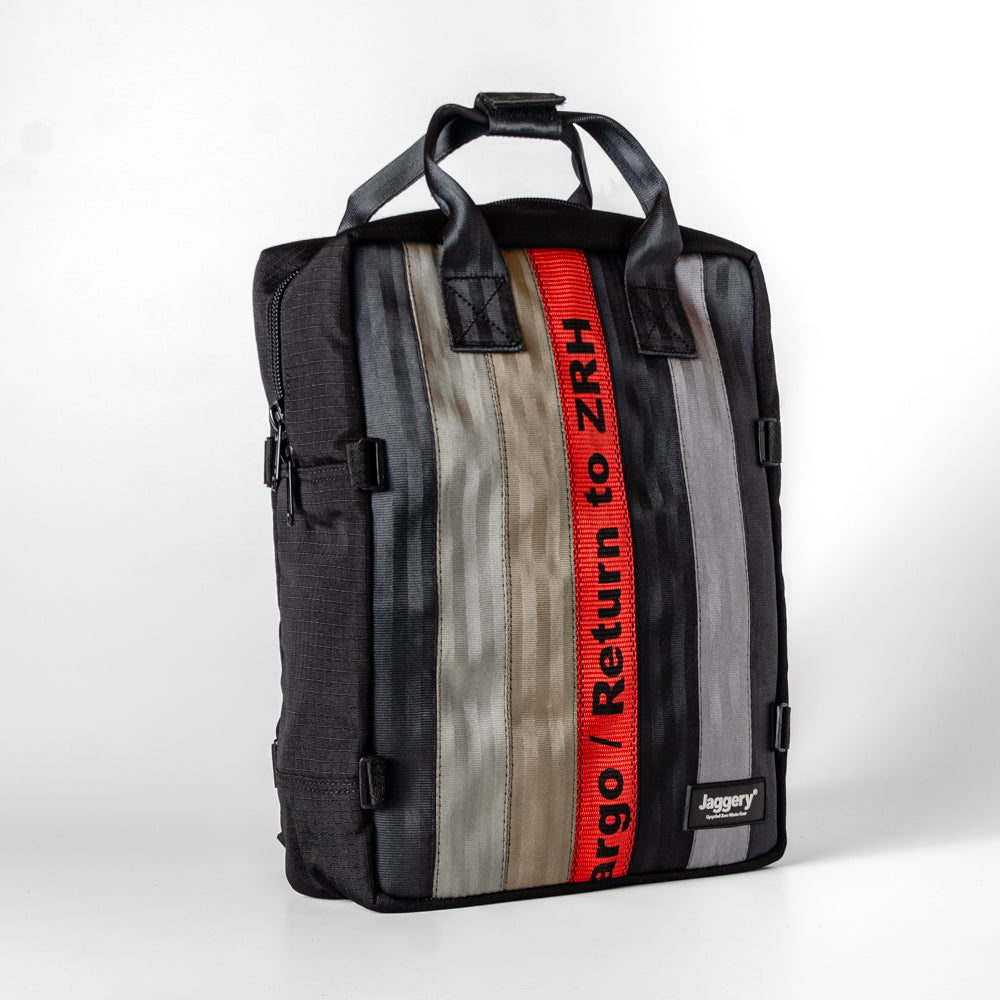 Arrive Backpack In Red/Black Cargo & Other Belts With Black Canvas