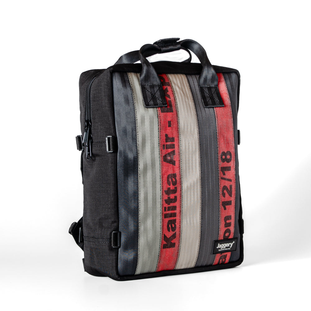 Arrive Backpack In Red/Black Cargo & Other Belts With Black Canvas