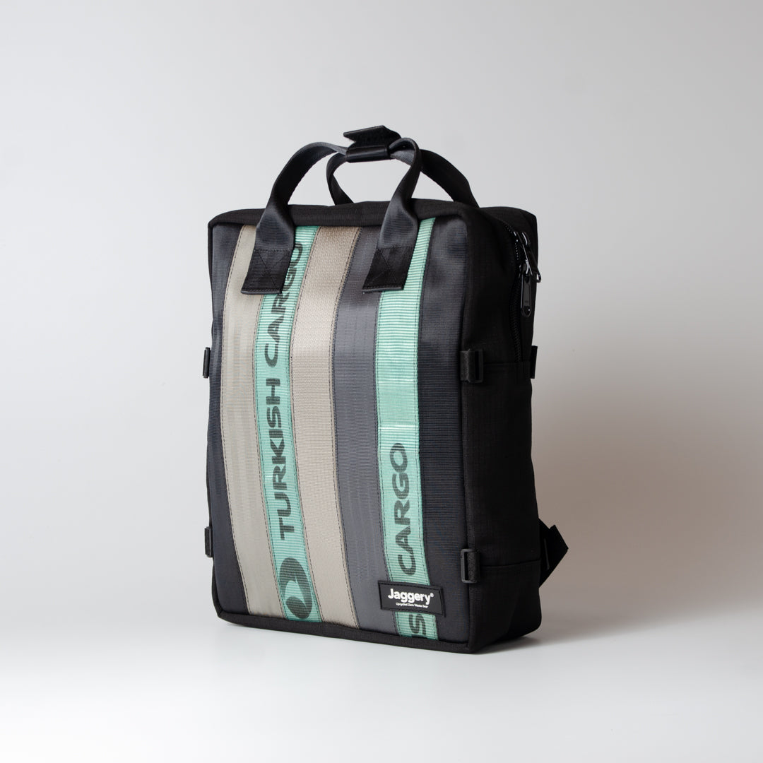 Arrive Backpack In Light Green/Black Cargo & Other Belts With Black Canvas