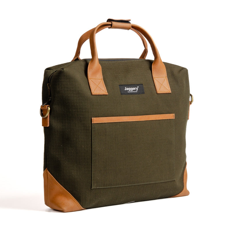 Director'S Bag In Olive Green & Brown