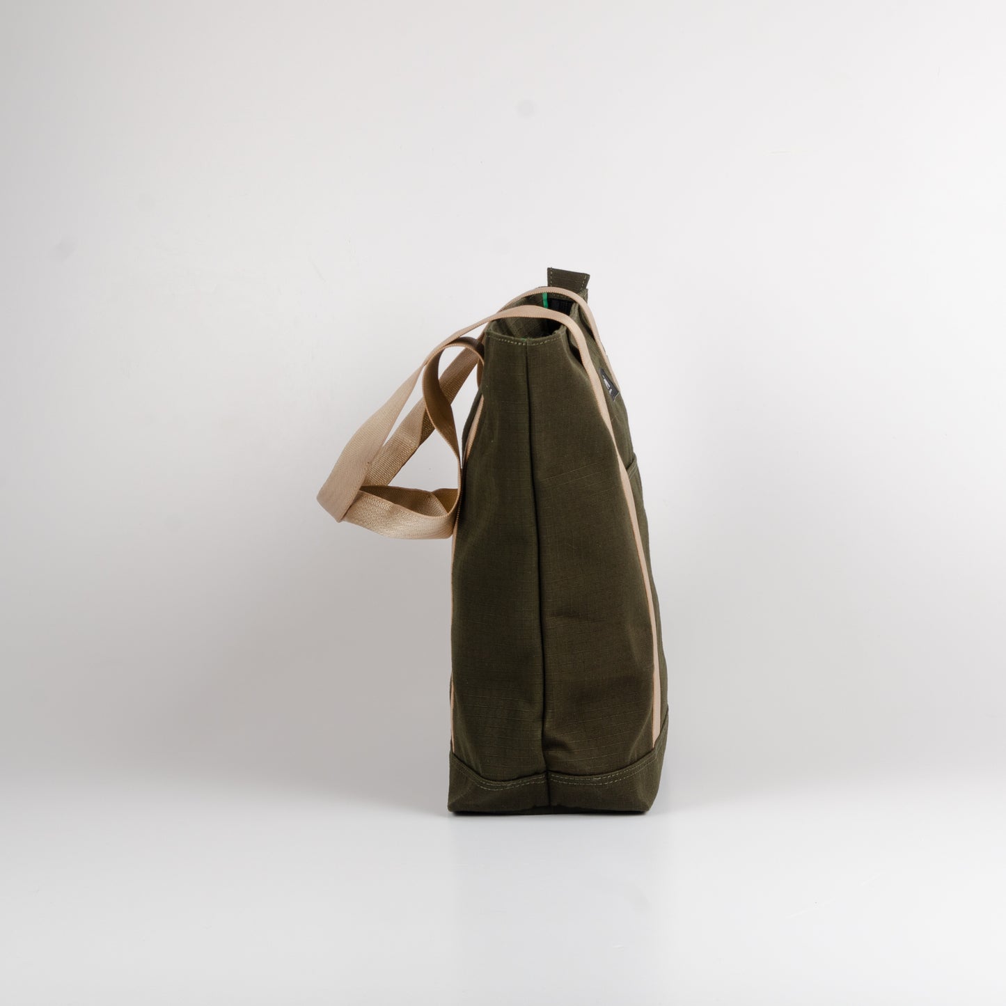 Tactical Tote In Og Green Canvas & Cream Seat Belt
