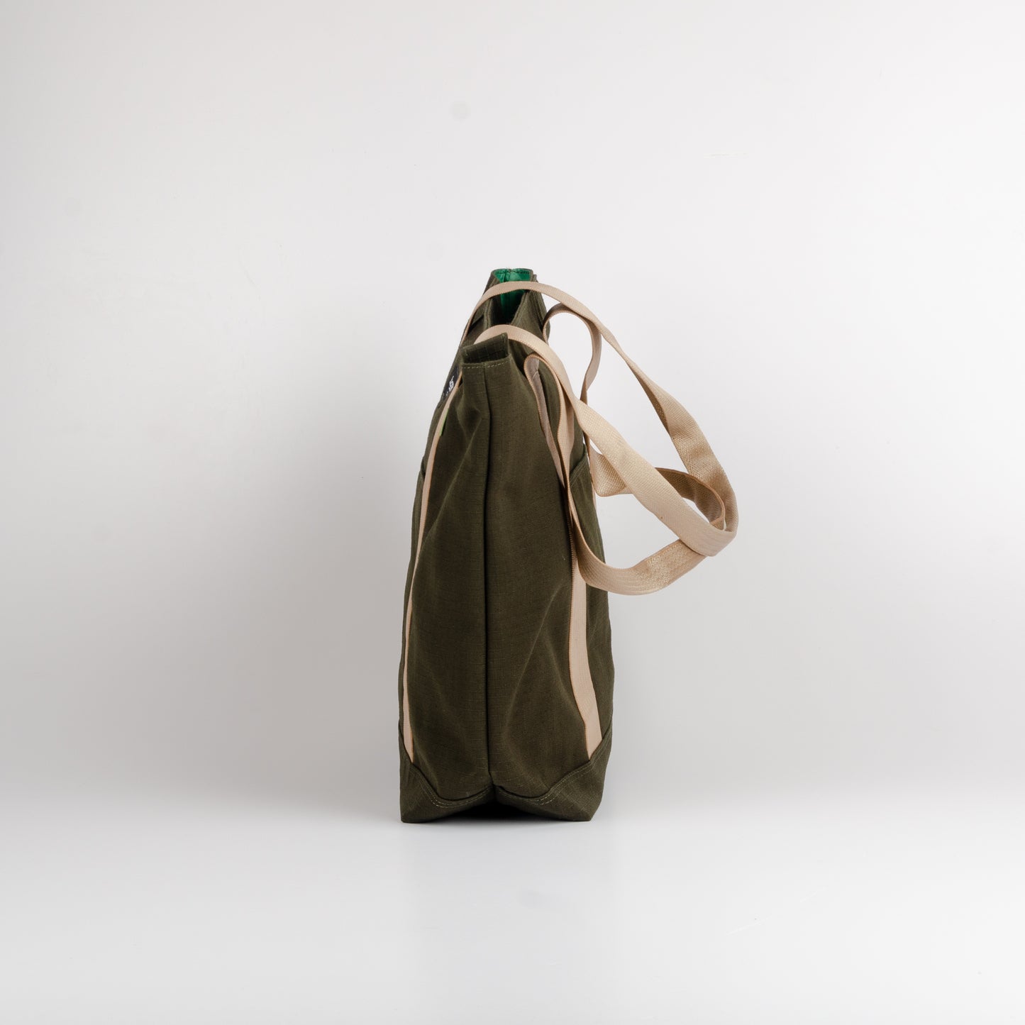 Tactical Tote In Og Green Canvas & Cream Seat Belt
