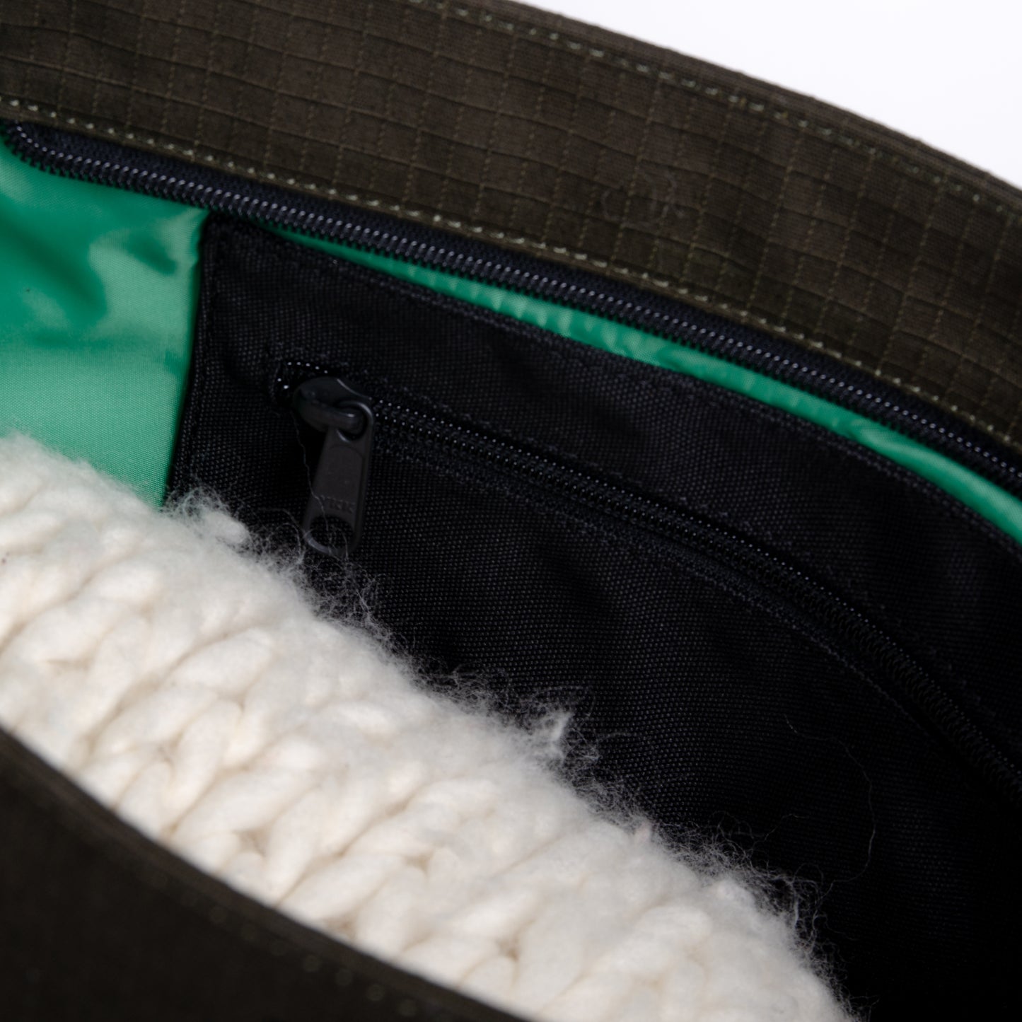 Tactical Tote In Og Green Canvas & Cream Seat Belt