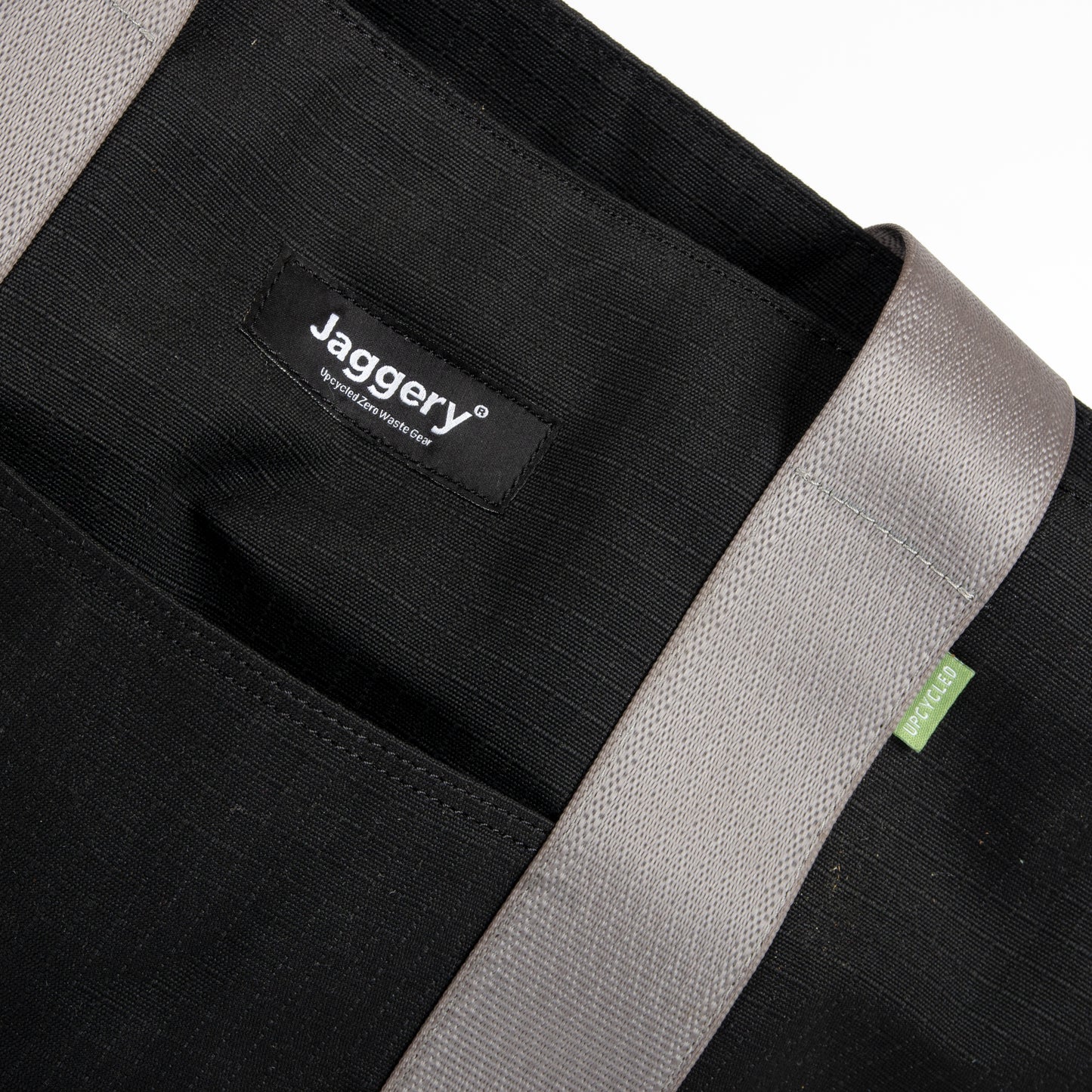 Tactical Tote In Og Black Canvas & Grey Seat Belts