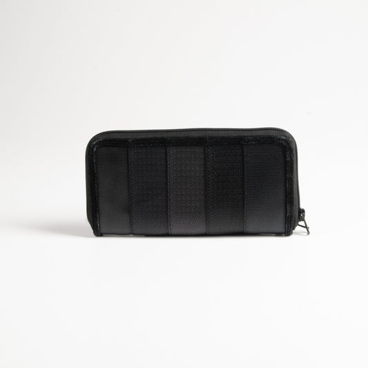 Zippi Women’S Wallet In All Black Seat Belts