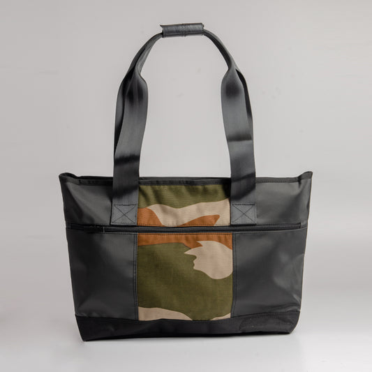 Festival Tote Bag In Black & Vintage Camo